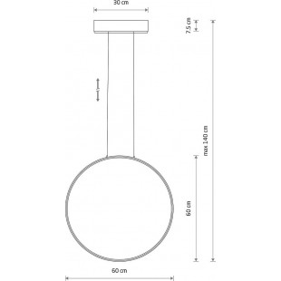 Lampa wisząca Circolo LED czarna | Nowodvorski - Nowoczesne oświetlenie