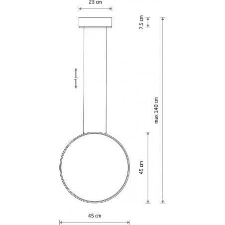 Lampa wisząca Circolo LED | Nowoczesna, czarna | Nowodvorski