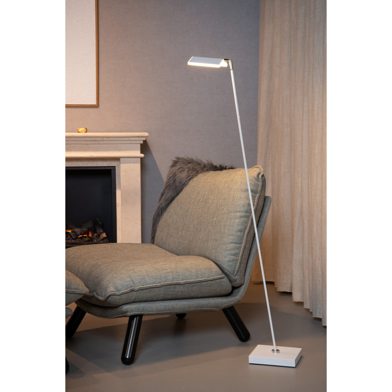 Lampa podłogowa LED Aaron | Ściemniacz, Biały | Lucide