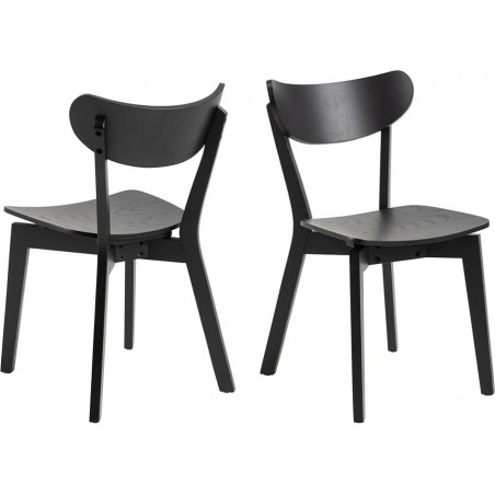 Krzesło drewniane Roxby czarne Actona - Stylowy design