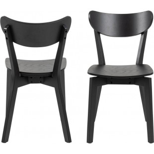 Krzesło drewniane Roxby czarne Actona - Stylowy design