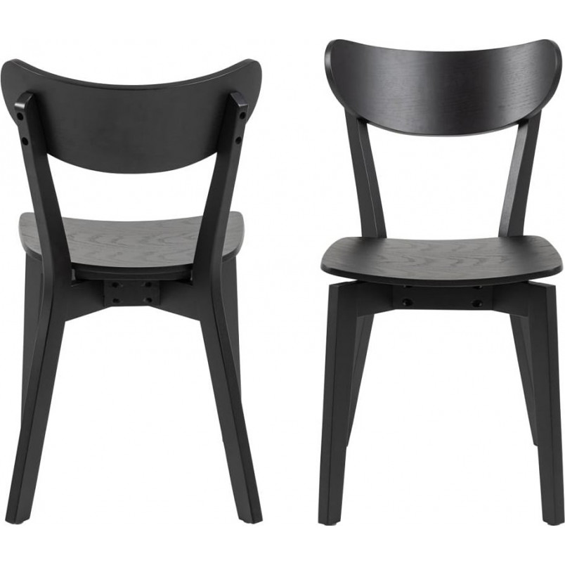 Krzesło drewniane Roxby czarne Actona - Stylowy design