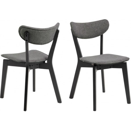 Krzesło drewniane Actona Roxby | Szary/Czarny - Stylowy Design