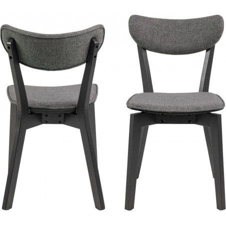 Krzesło drewniane Actona Roxby | Szary/Czarny - Stylowy Design