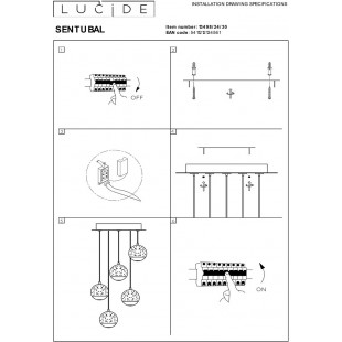 Lampa wisząca Lucide Sentubal - Szklane kule, LED, Modern