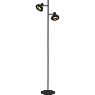 Lampa podłogowa podwójna loft Sensas czarna Lucide