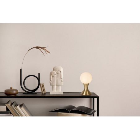 Lampa stołowa Moya - szklana kula retro | Lucide