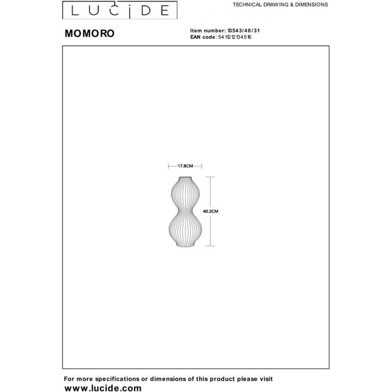 Lampa stołowa Momoro - Biała ceramiczna Lucide | Kup teraz!