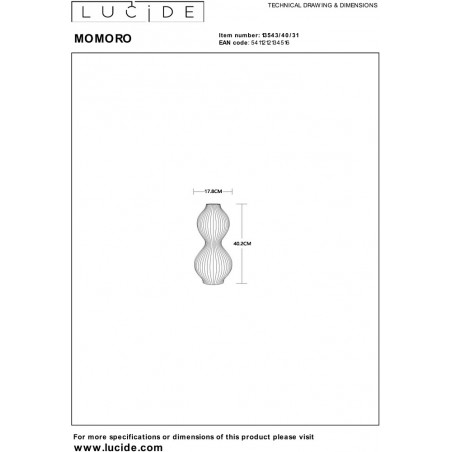 Lampa stołowa Momoro - Biała ceramiczna Lucide | Kup teraz!