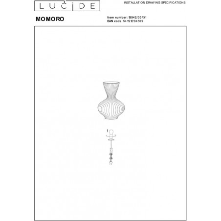 Lampa stołowa Lucide Momoro | Ceramika, Styl Japandi