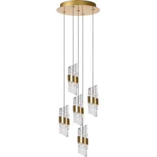 Lampa Hampton Lucide | Elegancki żyrandol LED mosiądz