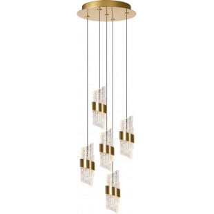 Lampa Hampton Lucide | Elegancki żyrandol LED mosiądz