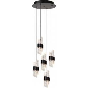 Lampa wisząca hampton Kligande V LED 30cm 2700K przeźroczysty / czarny Lucide