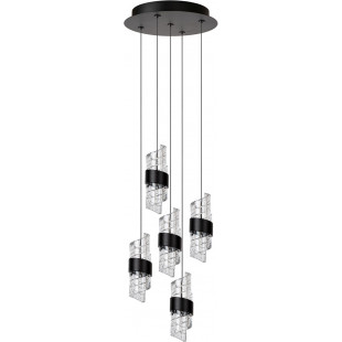 Lampa wisząca hampton Kligande V LED 30cm 2700K przeźroczysty / czarny Lucide