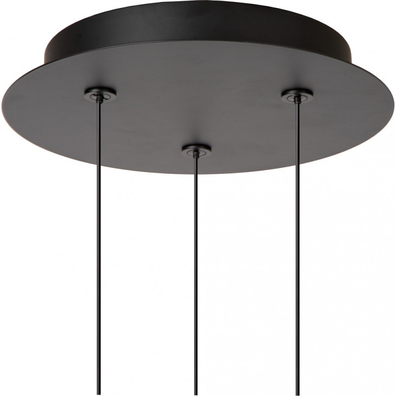 Lampa Hampton LED czarna - nowoczesny żyrandol Lucide