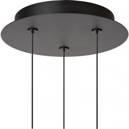 Lampa Hampton LED czarna - nowoczesny żyrandol Lucide