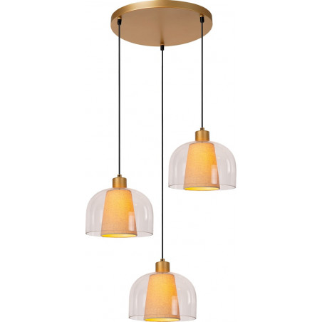 Lampa wisząca Gunhild - 3 szkła, złoto | Lucide