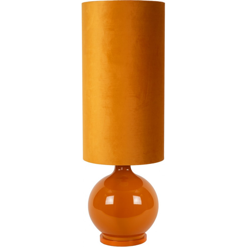 Lampa stołowa Lucide Esterad High - Szklana podstawa ochra