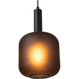 Lampa wisząca Eloise VII | Loftowa lampa szklana czarna Lucide