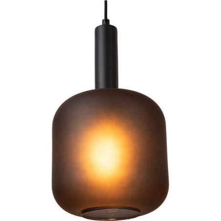 Lampa wisząca Eloise VII | Loftowa lampa szklana czarna Lucide