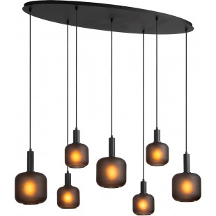 Lampa wisząca szklana loft Eloise VII 150cm czarna Lucide
