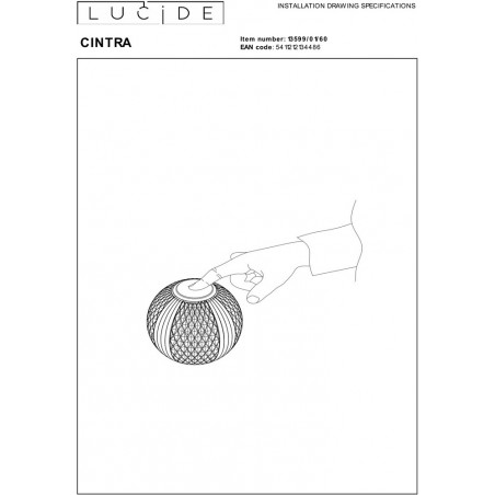 Lampa glamour Lucide Cintra LED - Ściemnialna, 9cm - Cena 244 PLN