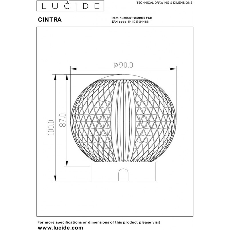 Lampa glamour Lucide Cintra LED - Ściemnialna, 9cm - Cena 244 PLN