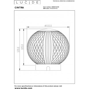 Lampa glamour Lucide Cintra LED - Ściemnialna, Przezroczysta