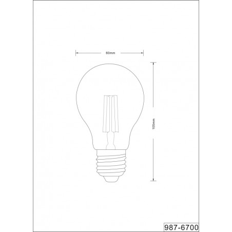 Żarówka E27 LED Trio - Bursztynowa, 7W, 700lm - Sklep z Oświetleniem