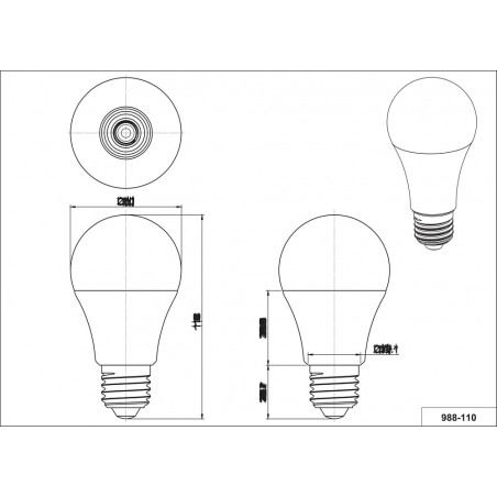 Żarówka LED E27 Biała Trio 8,5W - Oszczędność i Design