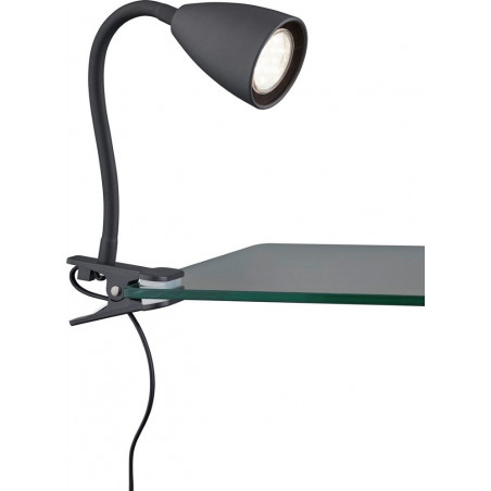 Lampa klips Trio Wanda czarny mat | Oświetlenie biurka