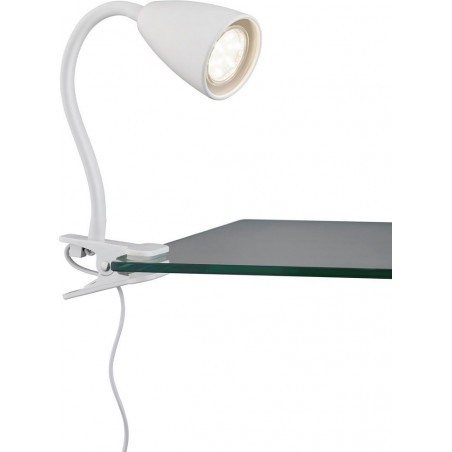 Lampa klips Trio Wanda biała - Regulowana, nowoczesna