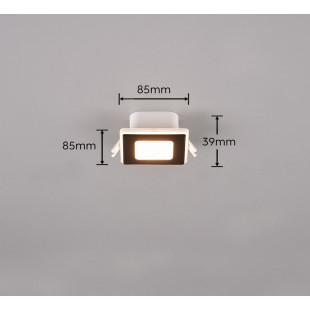 Lampa podtynkowa Trio Nimbus LED - Czarny mat | Downlight IP44