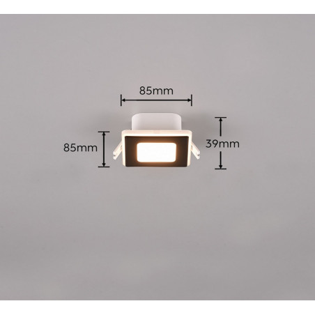 Lampa podtynkowa Trio Nimbus LED - Czarny mat | Downlight IP44
