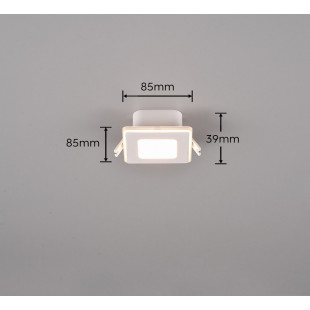 Lampa podtynkowa LED biała Trio Nimbus | Downlight IP44