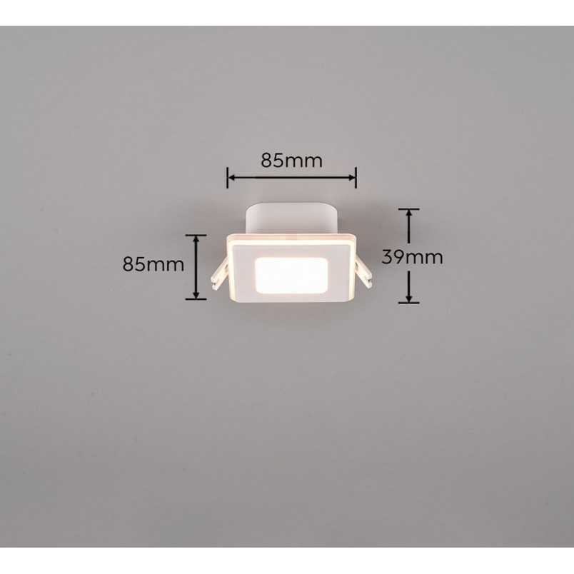 Lampa podtynkowa LED biała Trio Nimbus | Downlight IP44