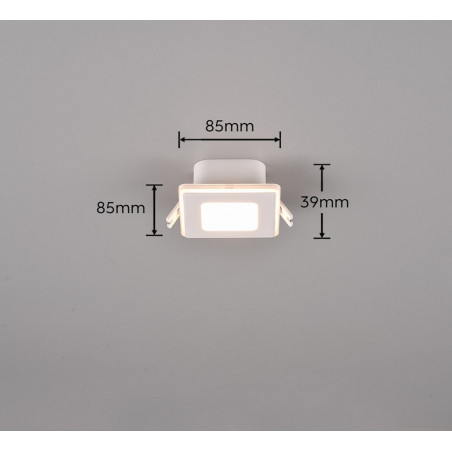 Lampa podtynkowa LED biała Trio Nimbus | Downlight IP44