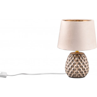 Lampka nocna ceramiczna Ariana | Beżowa, 18cm | Reality