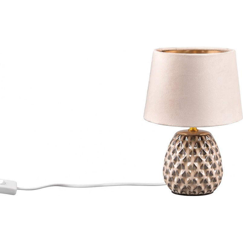 Lampka nocna ceramiczna Ariana | Beżowa, 18cm | Reality