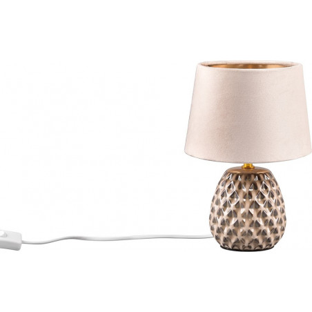 Lampka nocna ceramiczna Ariana | Beżowa, 18cm | Reality