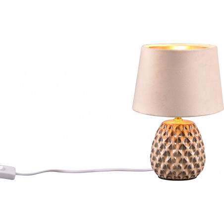 Lampka nocna ceramiczna Ariana | Beżowa, 18cm | Reality