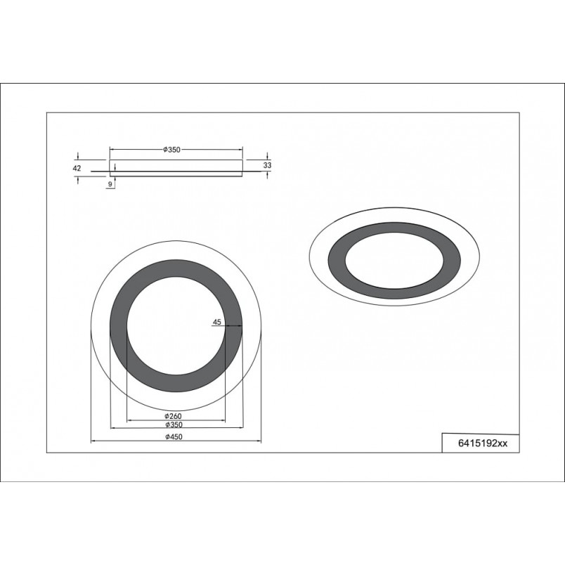 Plafon LED Morgan z pilotem | Trio - 45cm, Nikiel Mat