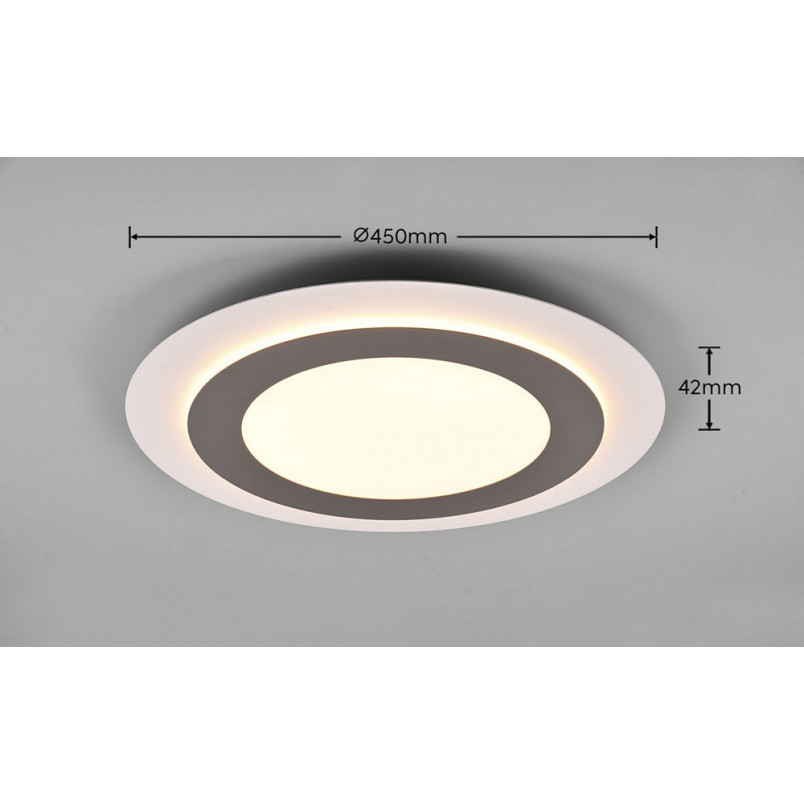 Plafon LED Morgan z pilotem | Trio - 45cm, Nikiel Mat