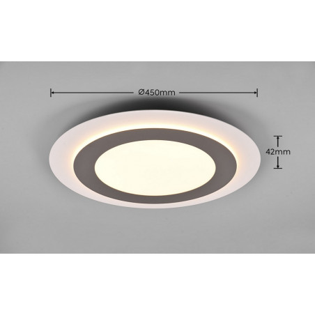 Plafon LED Morgan z pilotem | Trio - 45cm, Nikiel Mat