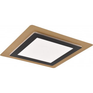 Plafon kwadratowy z pilotem sterowania Morgan LED 45x45cm czarno-złoty Trio