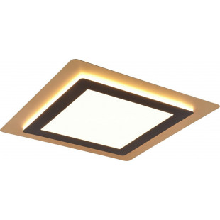 Plafon kwadratowy z pilotem sterowania Morgan LED 45x45cm czarno-złoty Trio