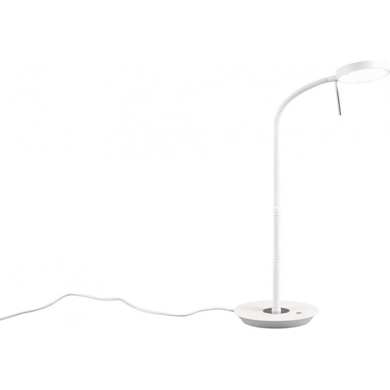 Lampa biurkowa Monza biała Trio | Ściemniacz LED