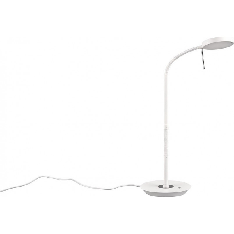 Lampa biurkowa Monza biała Trio | Ściemniacz LED