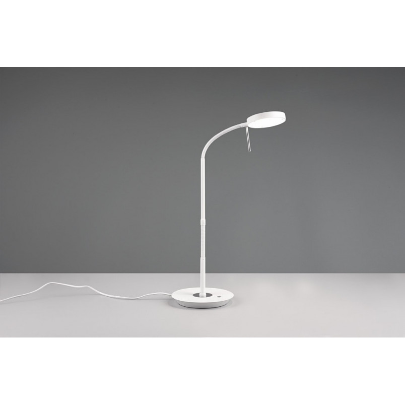 Lampa biurkowa Monza biała Trio | Ściemniacz LED