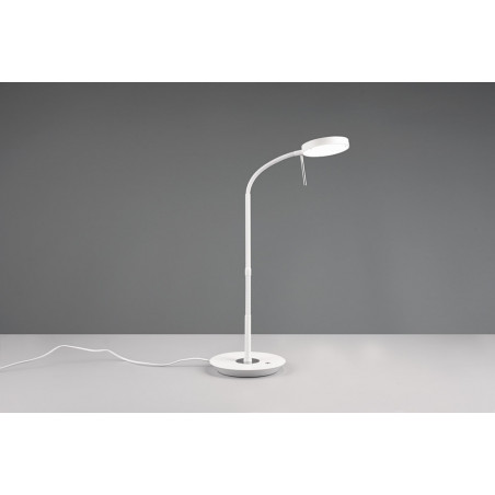 Lampa biurkowa Monza biała Trio | Ściemniacz LED